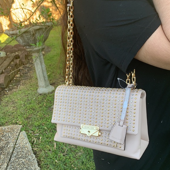 Micheal kors Studded Leather Chain Shoulder Bag - Picture 5 of 16